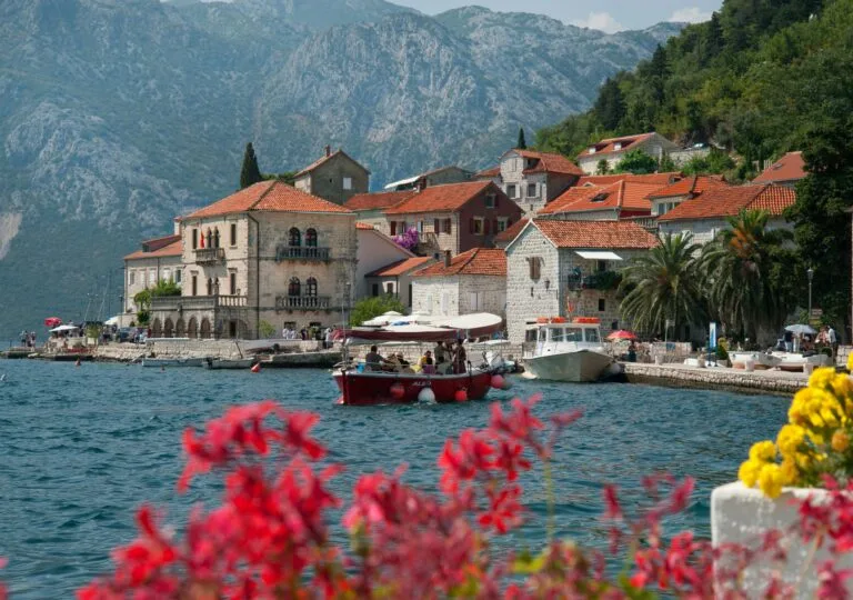 Perast old town by the sea